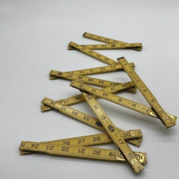 Vintage New Britain Folding Wooden Extension Ruler M-206‎ Carpenter Tool 40s-60s - Picture 6 of 9